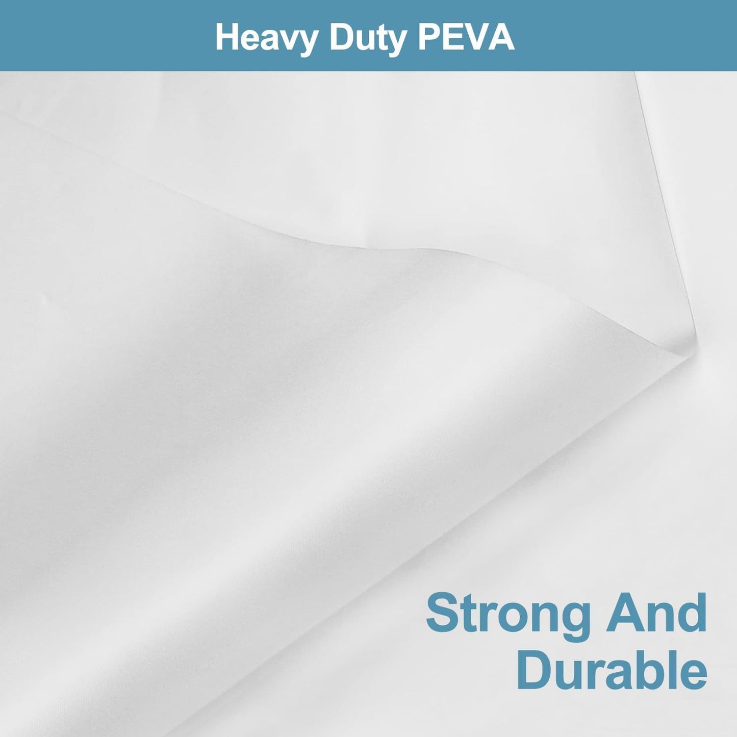 PEVA Waterproof Plastic Snap in Shower Curtain Liner Replacement with 2 Magnets35 W X 55" L for 36" W X 75" L Frosted