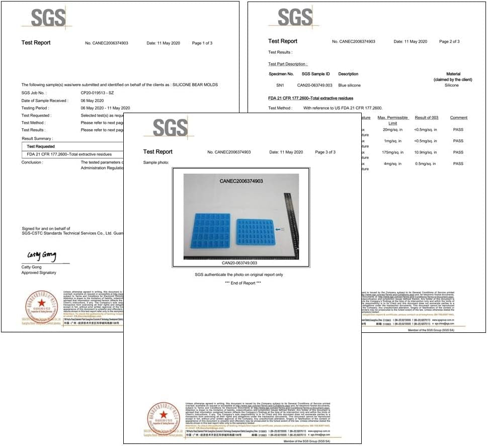 Gummy Molds Bear Candy Silicone - Mini Size Chocolate Gummy Molds with 2 Droppers Nonstick Food Grade Silicone Pack of 4