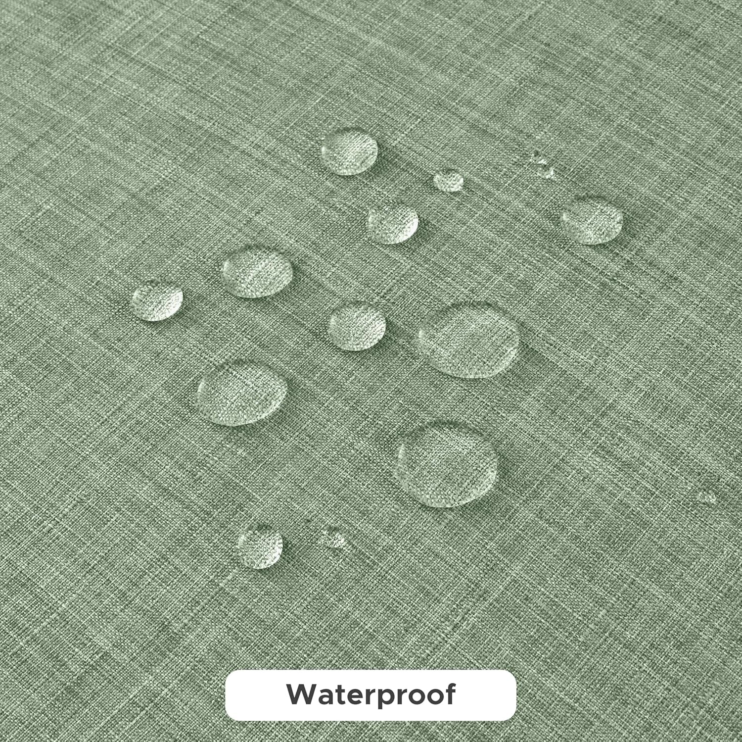 Faux Linen Tablecloths for Rectangular Tables: Water and Stain Resistant Farmhouse Table Covers, Washable Burlap Texture for Kitchen Dining and Parties (2 Pack, 52x70 Inches, Sage Green)