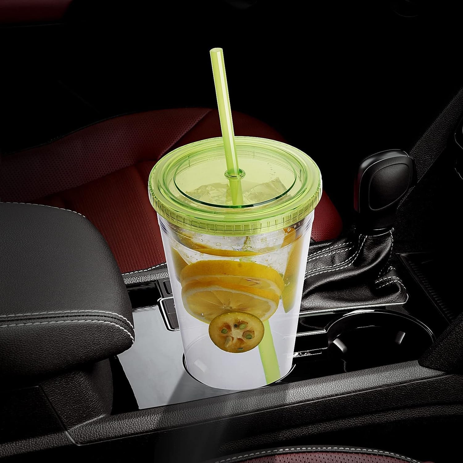 32Oz Acrylic Tumblers with Lid and Straws,Double Walled Clear Plastic Straw Cup,Reusable Insulated Cups Perfect for Parties,Birthdays,Weddings -2 Pack