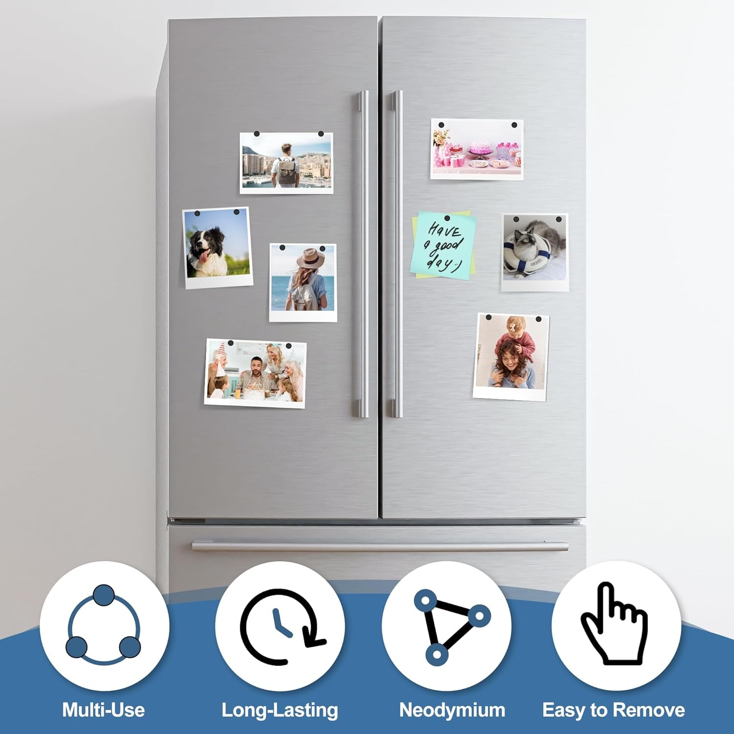 40 Pcs Refrigerator Magnets, 6X2Mm Small round Fridge Magnets, Multi-Use Premium Neodymium Tiny Circle Magnets, for Whiteboard, Billboard, Crafts, DIY, Home, Kitchen, Office, School (Black)