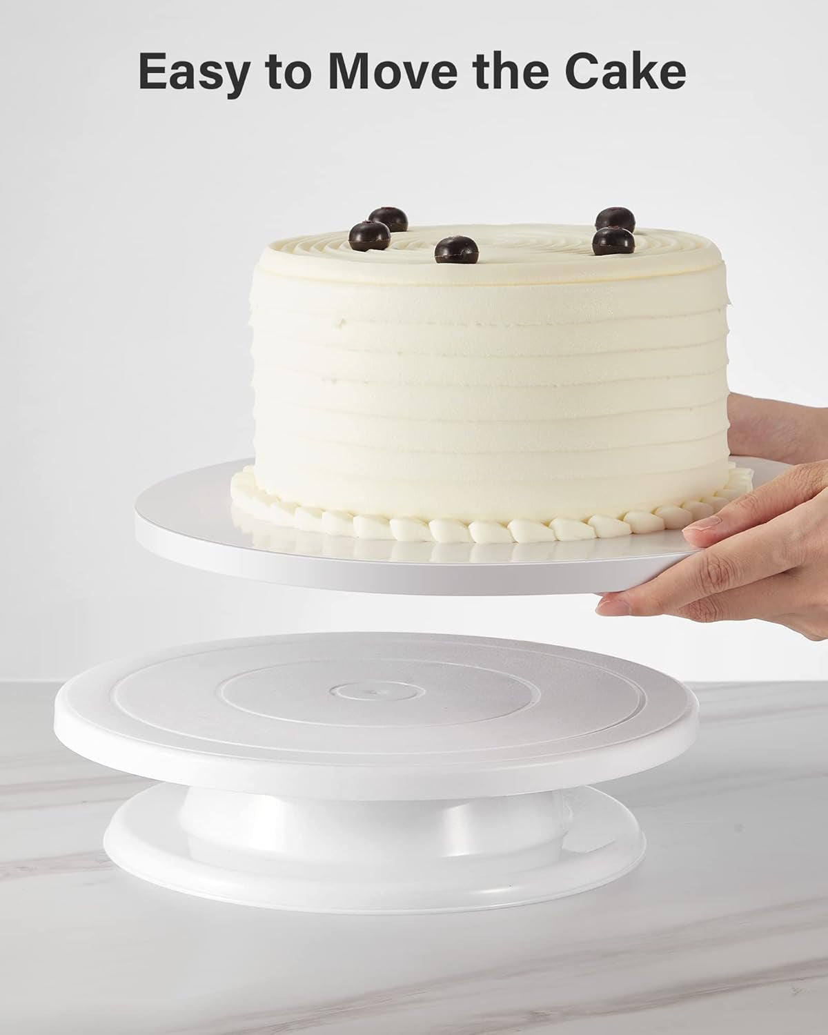 12PCS Cake Drums 12 Inch Round, 12In Cake Boards Set, 1/2" Thick Sturdy Cardboard Base for Wedding & Party Desserts, Food Grade for Baking & Decorating, Base Para Pastel (White)