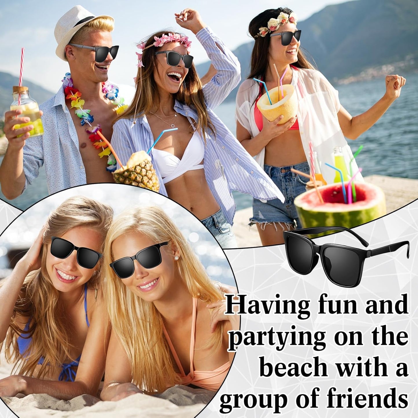 Bulk Retro Vintage Sunglasses - 100 Pieces for Men and Women, Perfect for Summer Beach and Pool Parties, Inspired by 70s and 80s Styles