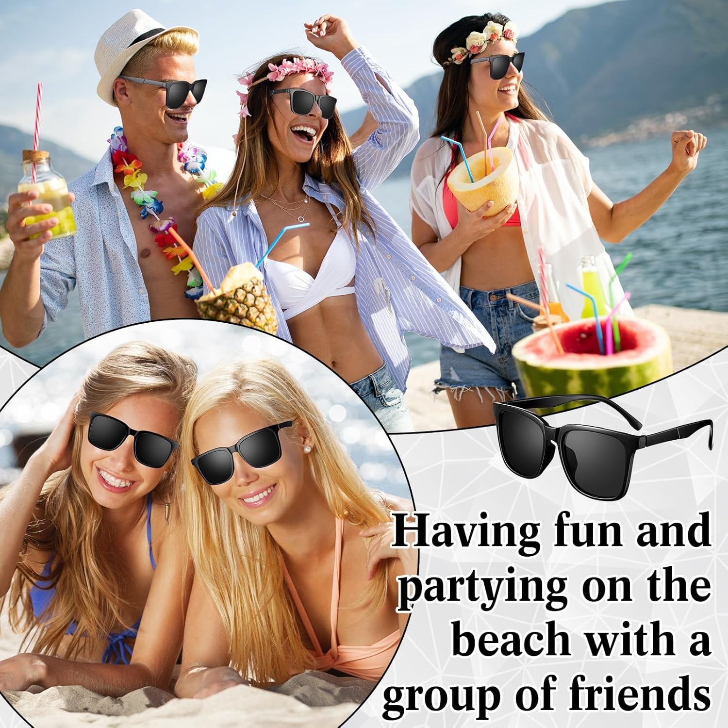 Bulk Retro Vintage Sunglasses - 100 Pieces for Men and Women, Perfect for Summer Beach and Pool Parties, Inspired by 70s and 80s Styles