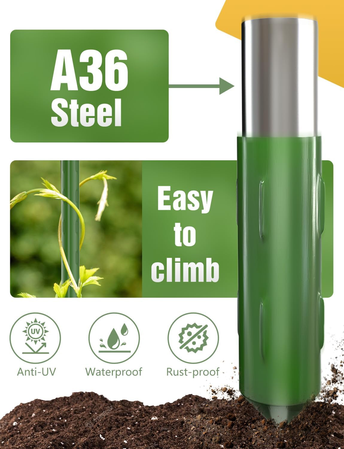 20 Pack 17 in Modular Garden Trellis Kit Cucumber Trellis, DIY 4Ft 5Ft 6Ft 7Ft 8Ft Tomato Stakes, Garden Plant Stakes, Versatile Ues for Supporting Tomatos Grapes Outdoor Plants