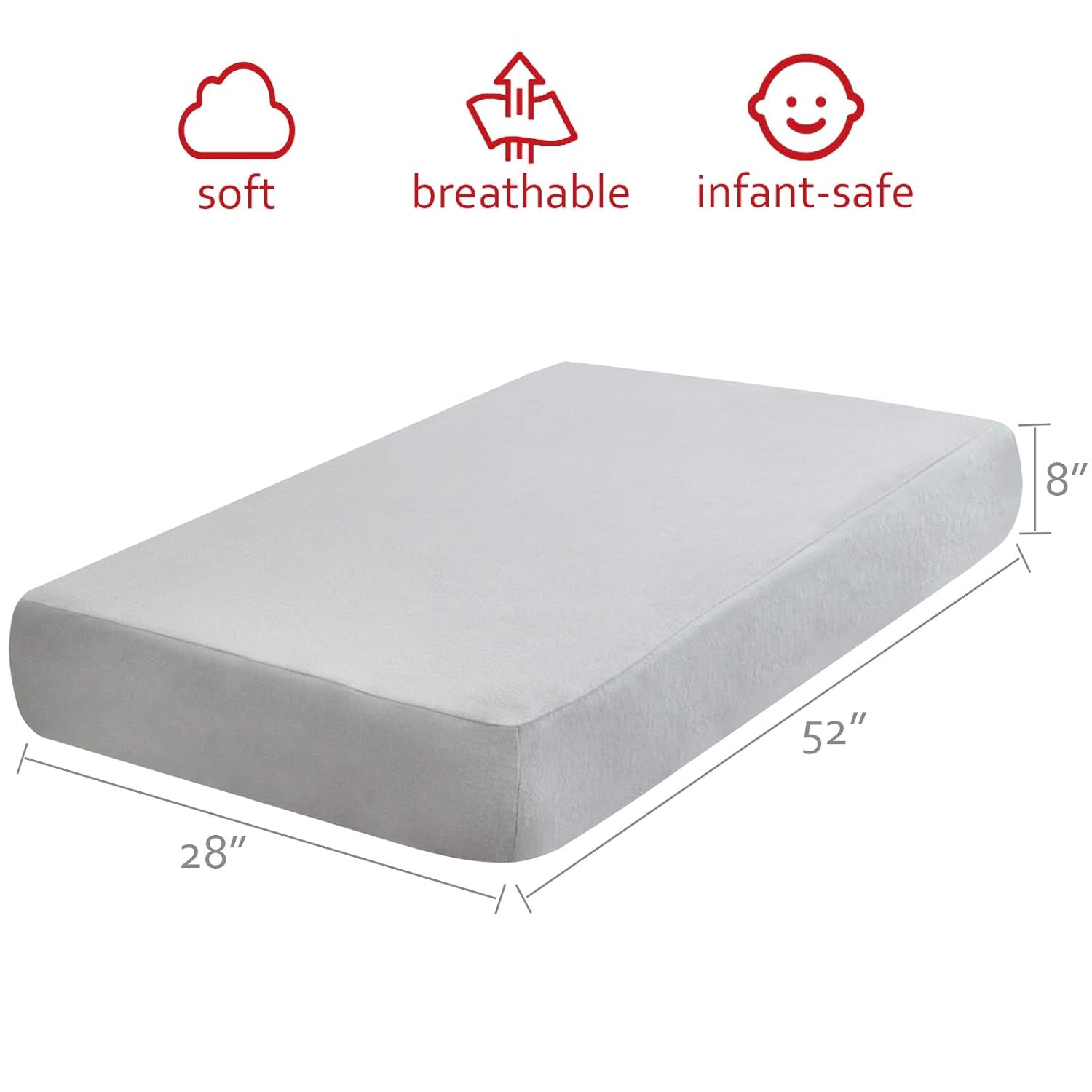 Flannel Crib Sheet 2 Pack, 100% Cotton Flannel, Heavenly Soft Fitted Sheet for Standard Crib (28" X 52") and Toddler Mattresses, Grey&Pink