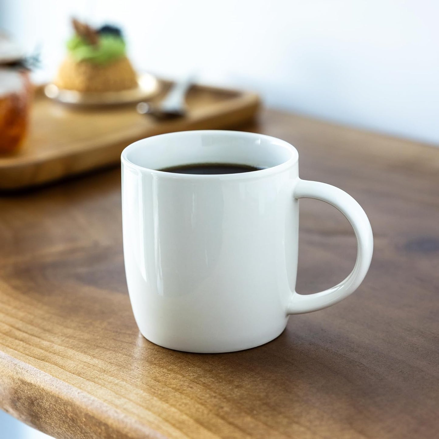 12 oz Ceramic Coffee Mugs Set of 12 with Large Handle - Lightweight, Dishwasher & Microwave Safe for Latte, Cappuccino, Cocoa, and Milk