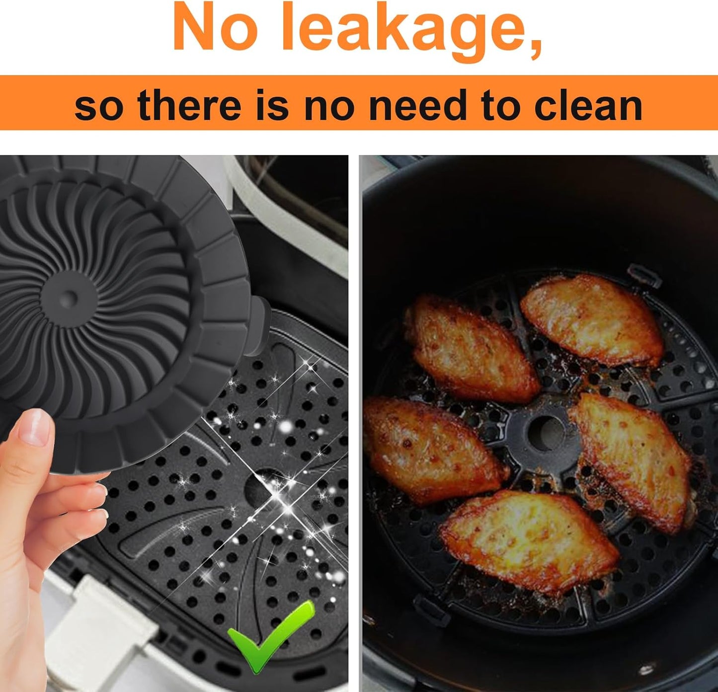 Silicone Air Fryer Liners Reusable for 1-2Qt Air Fryers, 3 Pack Non-Stick round Parchment Paper Airfryer Liner Compatible with Ninja Mini, Instant Vortex 2 QT, CHEFMAN Small, COSORI Small
