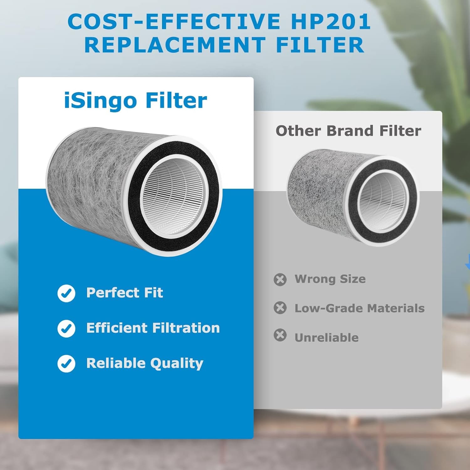 HP201 HP202 Air Pur-Ifier MAX Filter Compatible with Shark HP200 Series,Hp302 & HC502 Air Pu-Rifier MAX, 3-In-1 Filter, Part #HE2FKBAS, He2Fkbasmb(2-Pack)