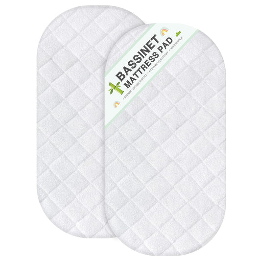 Bassinet Mattress Protector, Fits 14" X 30" Uppababy Bassinet & Snoo Smart Sleeper Baby Bassinet, Ultra Soft Waterproof and Breathable, Washer & Dryer