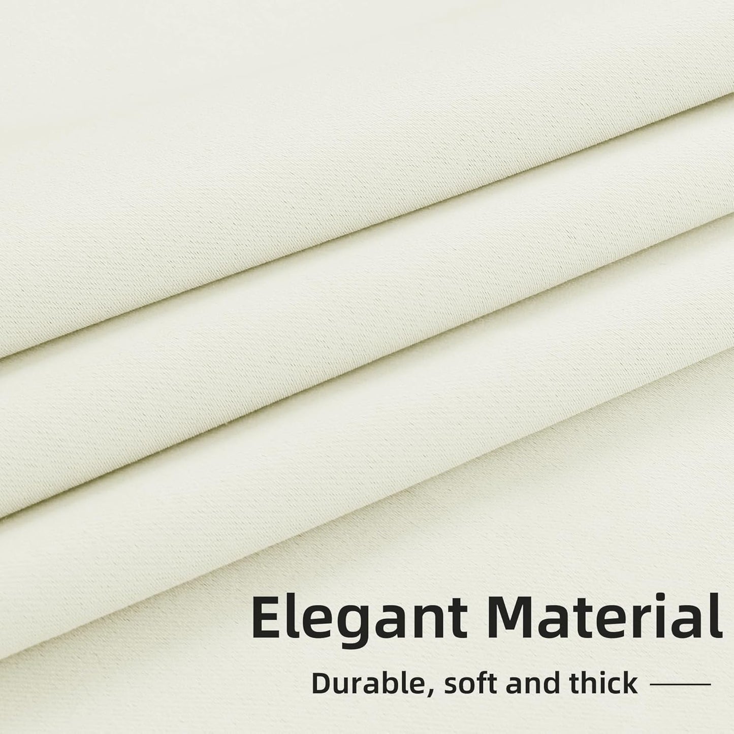 French Door Curtains, Thermal Insulated Privacy Blackout Door Window Tie up Curtains for Entryway Front Door, 1 Panel, 26X40 Inch, Ivory