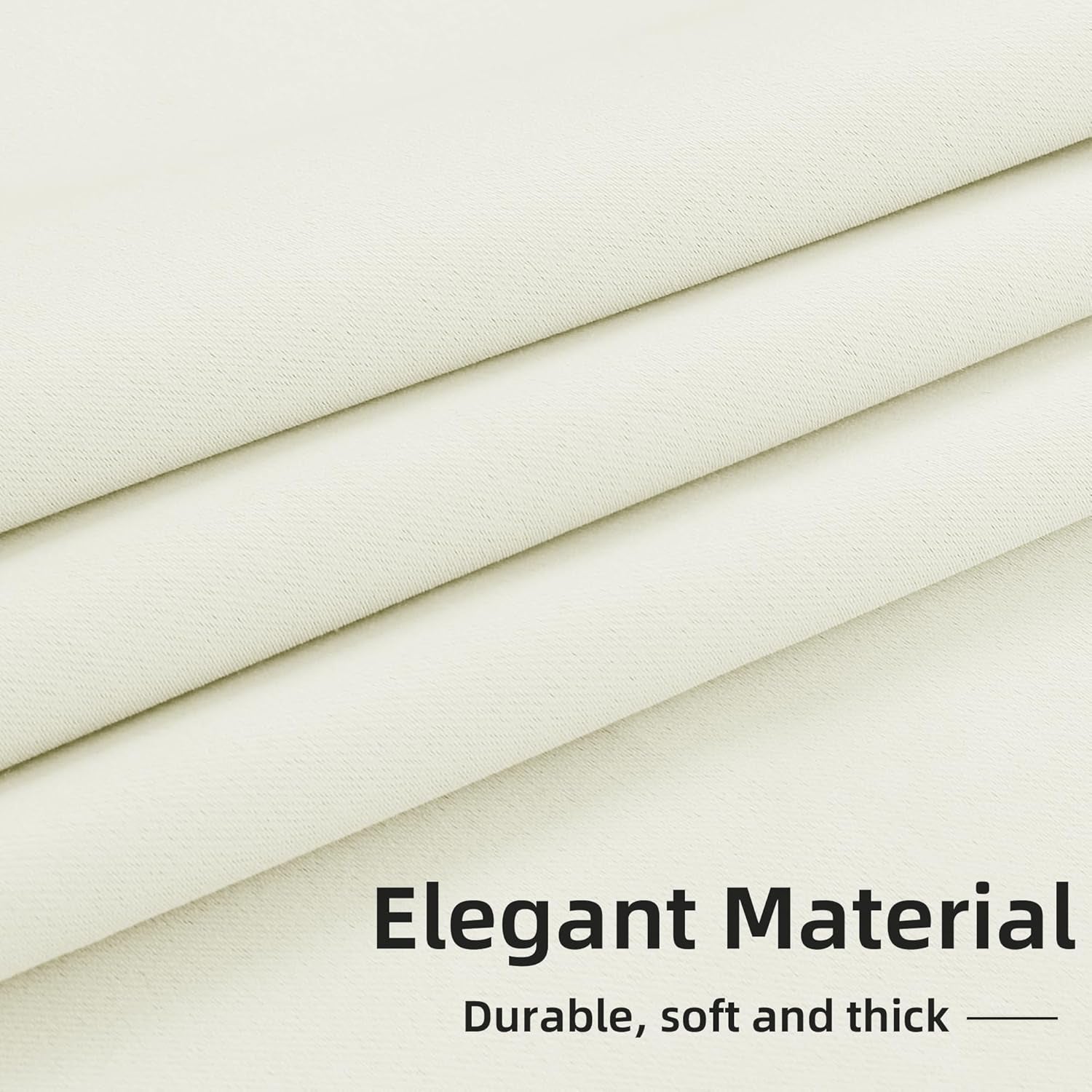 French Door Curtains, Thermal Insulated Privacy Blackout Door Window Tie up Curtains for Entryway Front Door, 1 Panel, 26X40 Inch, Ivory