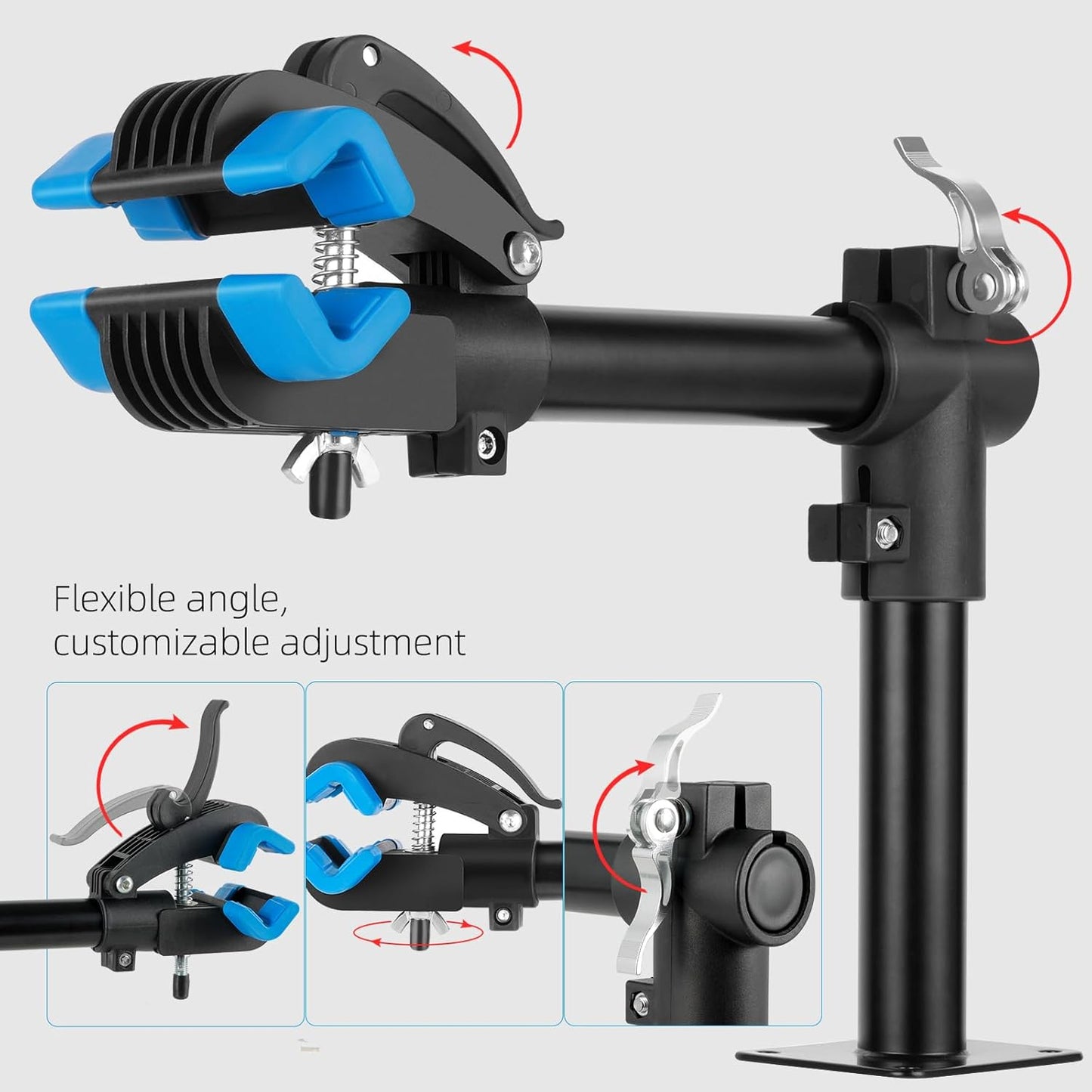 Bike Repair Stand Bench Mount Bike Stand Wall Mounted Bike Work Stand Bicycles Maintenance Rack Bike Clamp for Road Mountain Bike,Road Bike