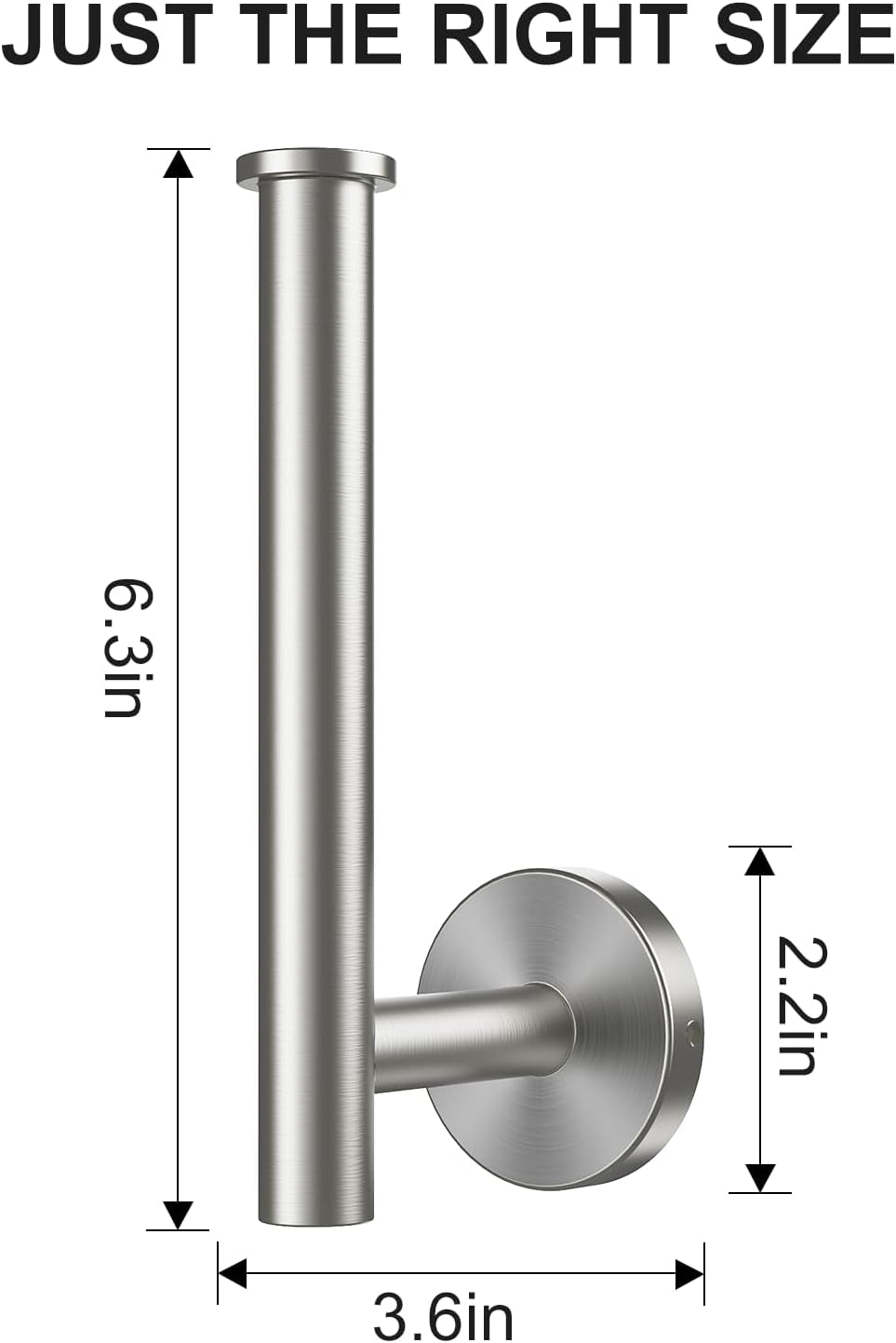 Towel Holder for Bathroom Wall & Toilet Paper Holder Wall Mount Silver Bathroom Toilet Paper Roll Holders 304 Stainless Steel Tissue Holder