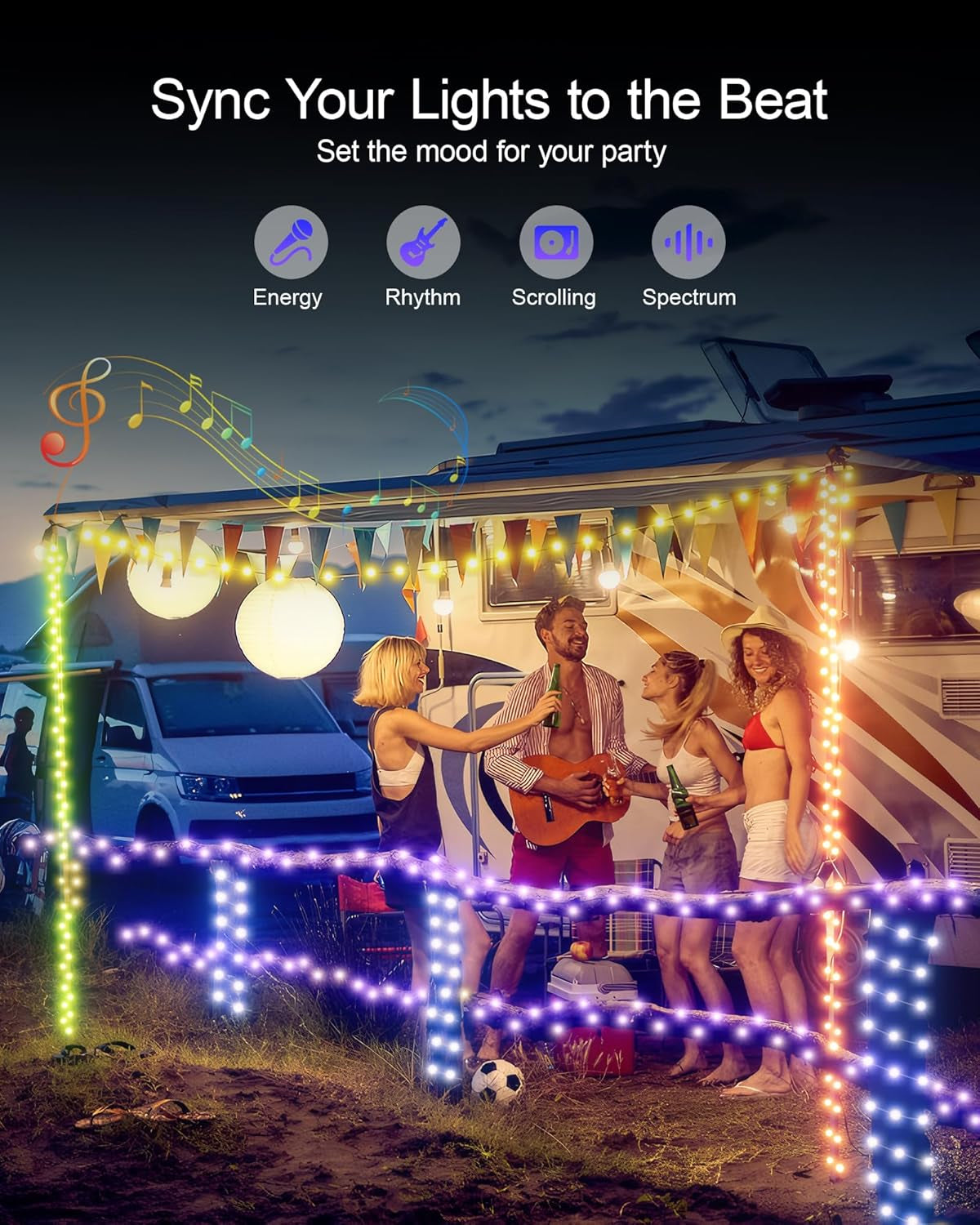 Fairy Lights 32.8 Ft USB Powered RGB String Lights with Remote & APP Control, 8 Modes, Waterproof Copper Wire LED Twinkle Lights, Timer Function, Ideal for Christmas, Weddings, and Parties