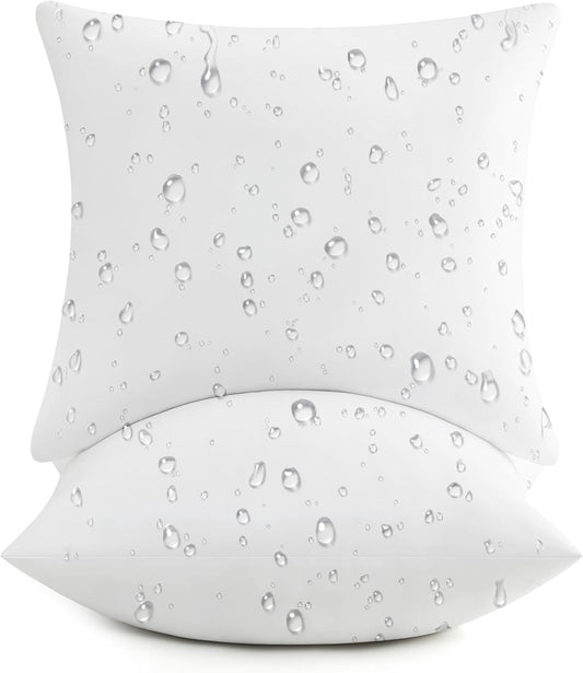 ® 20X20 Outdoor Pillow Inserts, Set of 2, Fluffy Soft Water-Resistant down Alternative Square Form Sham Stuffer for Porch Swing Sofa Couch Cushion Patio Furniture