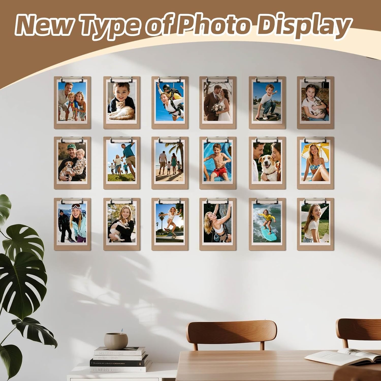 32 Pack Small Clipboard 6 X 9 Clip Boards Bulk, A5 Letter Size Wooden Hardboard Kids Clipboards Pack for Classroom, Party, Home, Brown