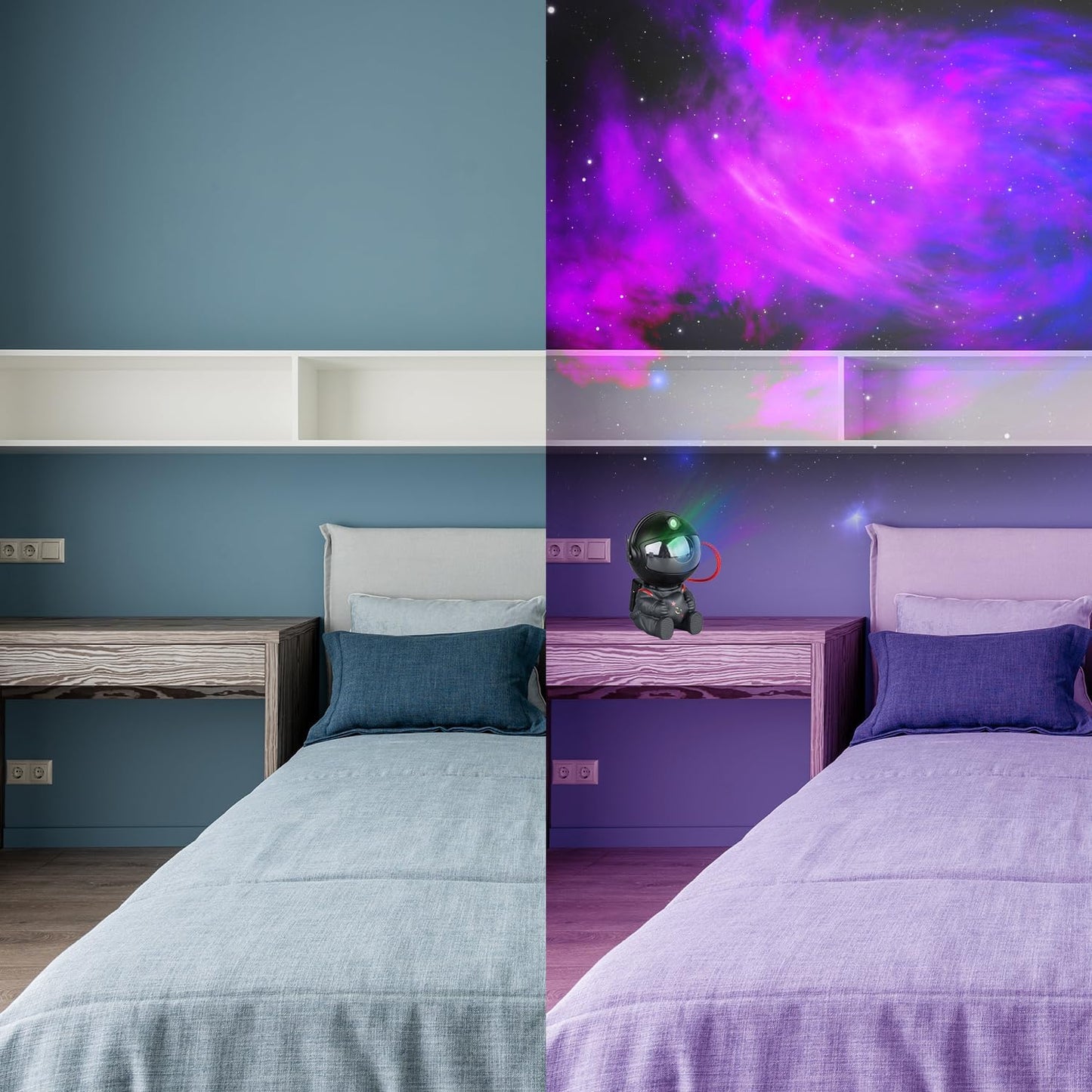 Astronaut Star Projector, Star Projector Galaxy Light for Kids,8 Modes Remote and 270° Adjustable Led Lights for Bedroom, Girls Room Decoration, Home Theater, Ceiling, Timer(Original Black)