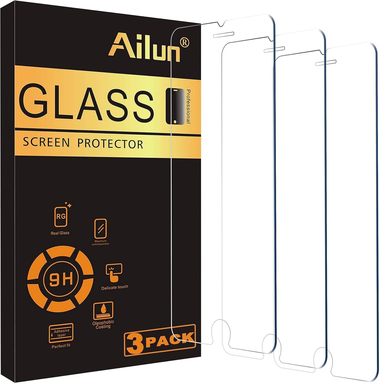 Screen Protector Compatible for Iphone 8 Plus,7 Plus,6S Plus,6 Plus, 5.5 Inch 3Pack Tempered Glass Privacy Screen Protector Compatible with Iphone 8 plus 7 Plus