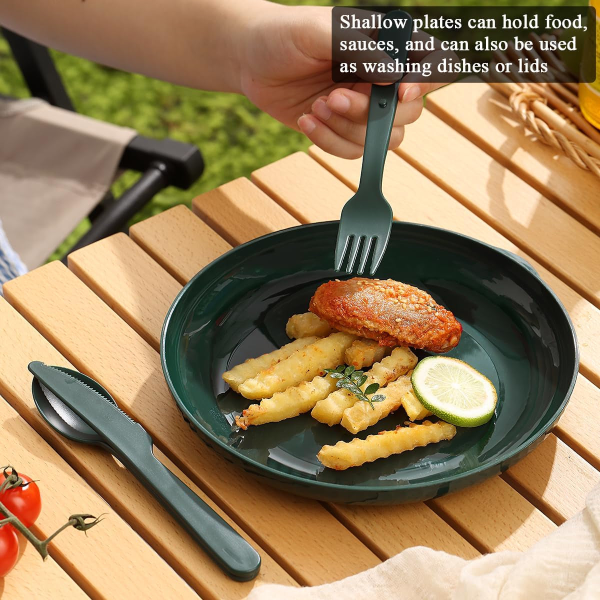 Comprehensive Camping Mess Kit with Bowl, Plate, Cup, Cutlery, and Carry Bag - Essential Outdoor Dining Accessories for Travel, Camping, and Picnics, Conveniently Portable and Storable