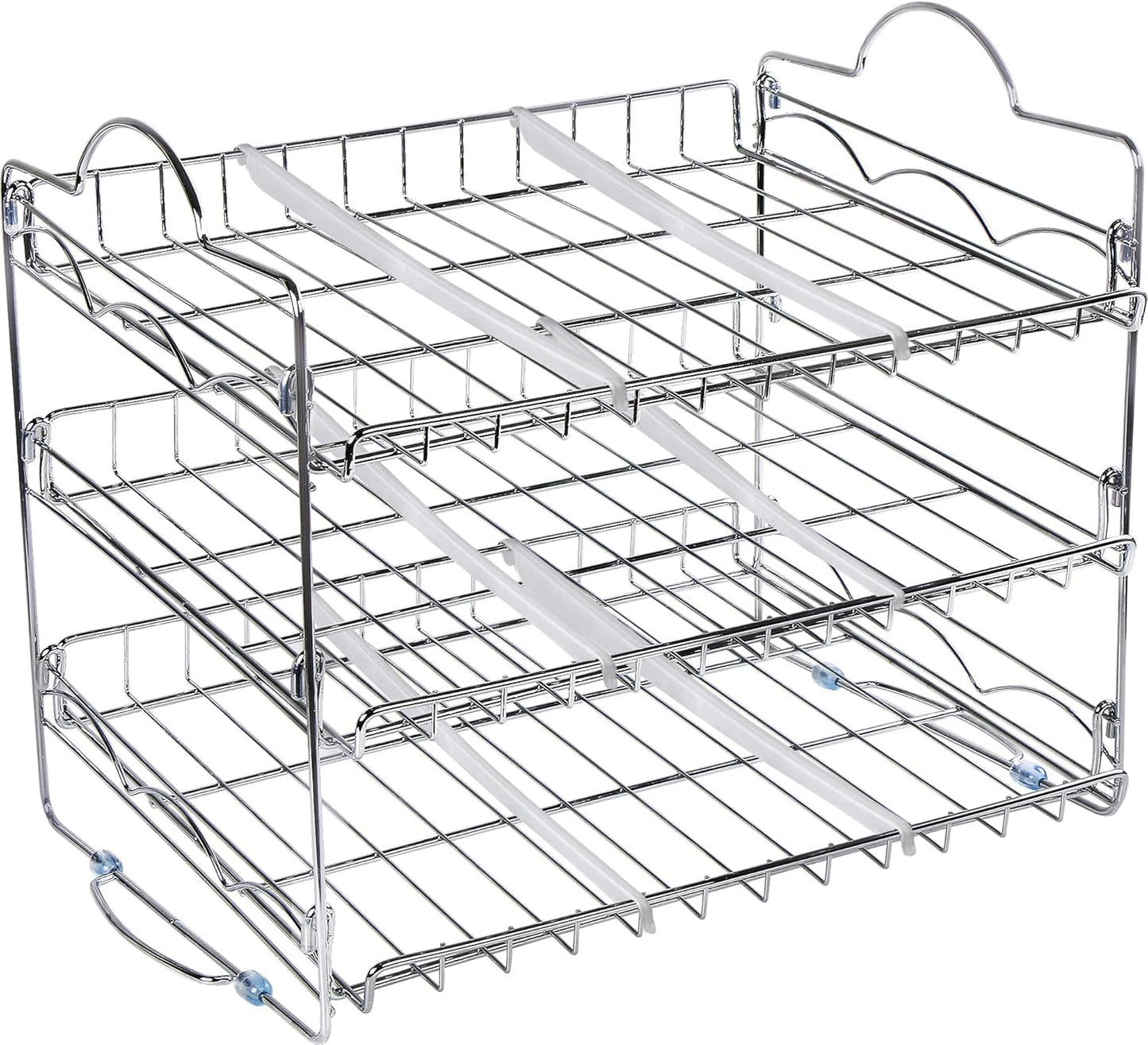 Storage Can Rack Organizer, Stackable Can Organizer Holds Upto 36 Cans for Kitchen Cabinet or Pantry (Chrome)