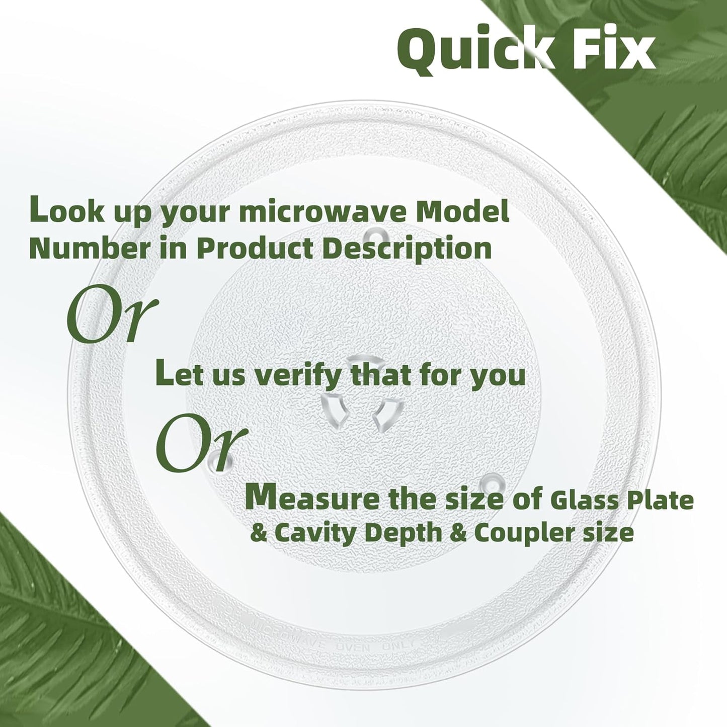 13.5" Microwave Glass Turntable Plate Compatible with 5304509621 Frigidaire Microwave Plate WB39X10032 GE Microwave Plate Replacement JVM3106 WB49X10002 13 1/2" Samsung Microwave Plate DE74-20016A