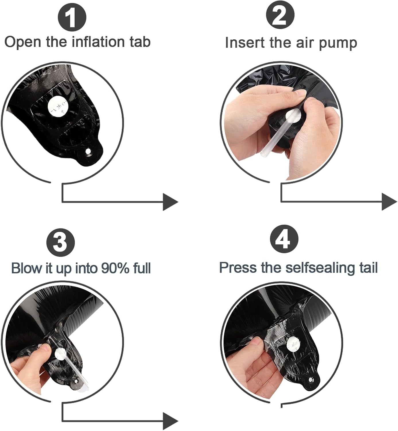 Black Number 3 Balloon 40 Inch, 3 Balloon Number, 3Rd Birthday Decorations, Black Party Supplies for Boys Girls