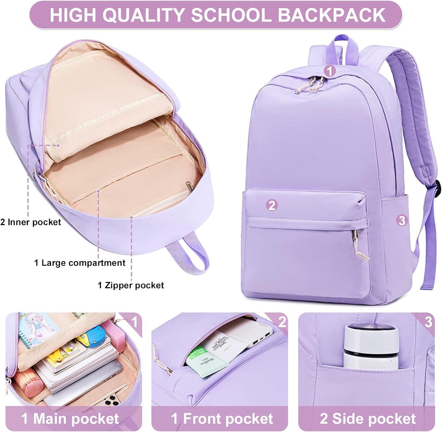 Backpack for School Kids Backpack Teen Girls Bookbag Laptop Backpack Gifts for Women