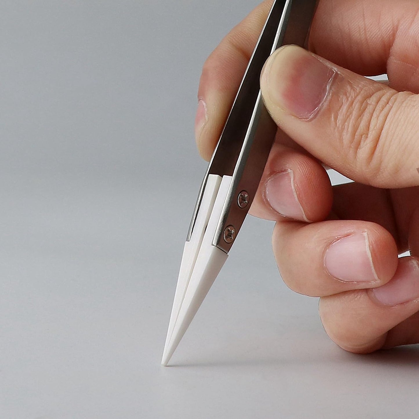 2 Pack Precision Ceramic Tweezers Non-Conductive Anti-Static Highly Heat Resistant Tweezers