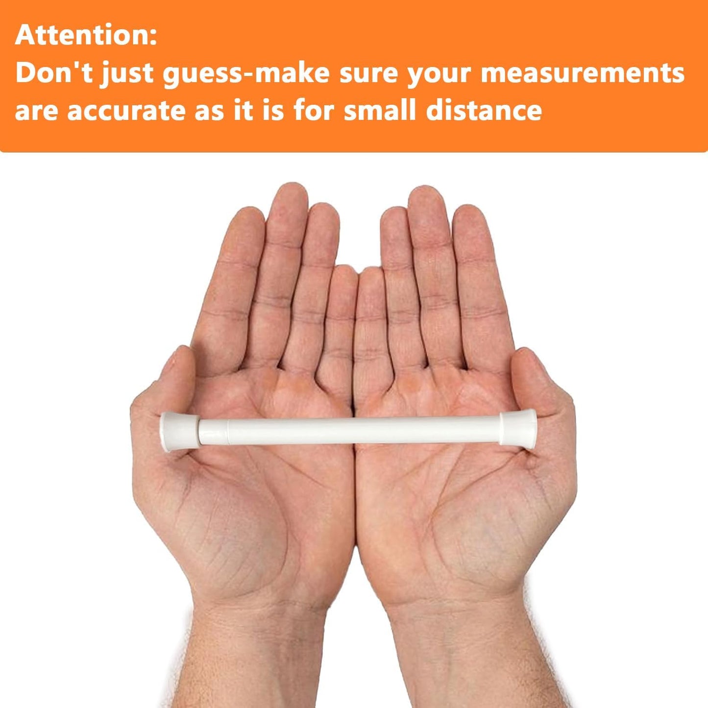 2 Pack Small Spring Tension Curtain Rod 7.5 to 11.5 Inch, Thin Tension Rod No Drill for Window Cupboard Closet, White