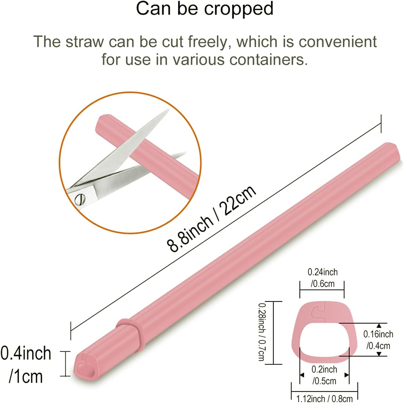 Reusable Openable Silicone Straws - BPA Free, Easy to Clean Without Brush, Portable, Hot and Cold Compatible (Set of 4 Colors)