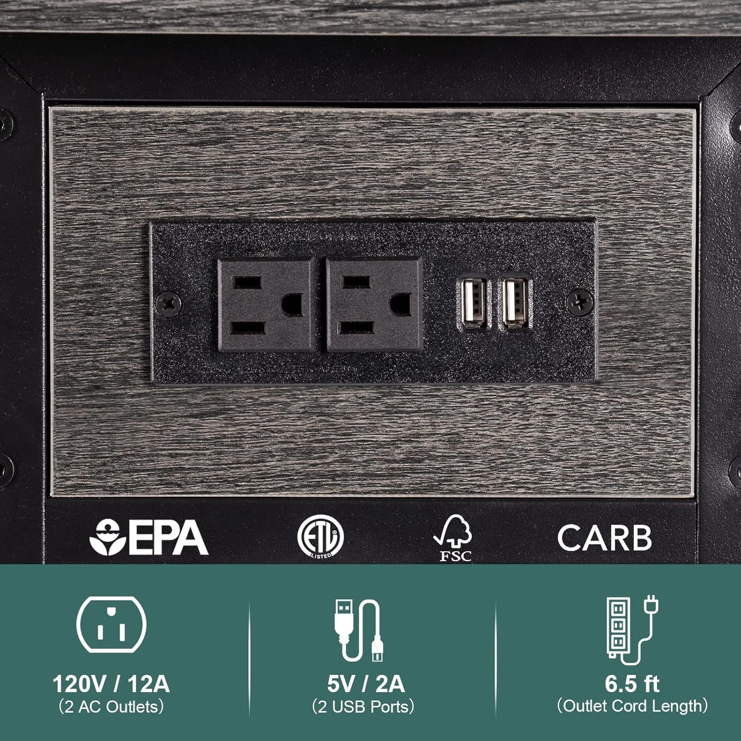 End Table with Charging Station, Flip Top Side Table with USB Ports and Outlets, Sofa Couch Table Bedside Table for Living Room Bedroom, Narrow Nightstand with Storage Shelves for Small Space