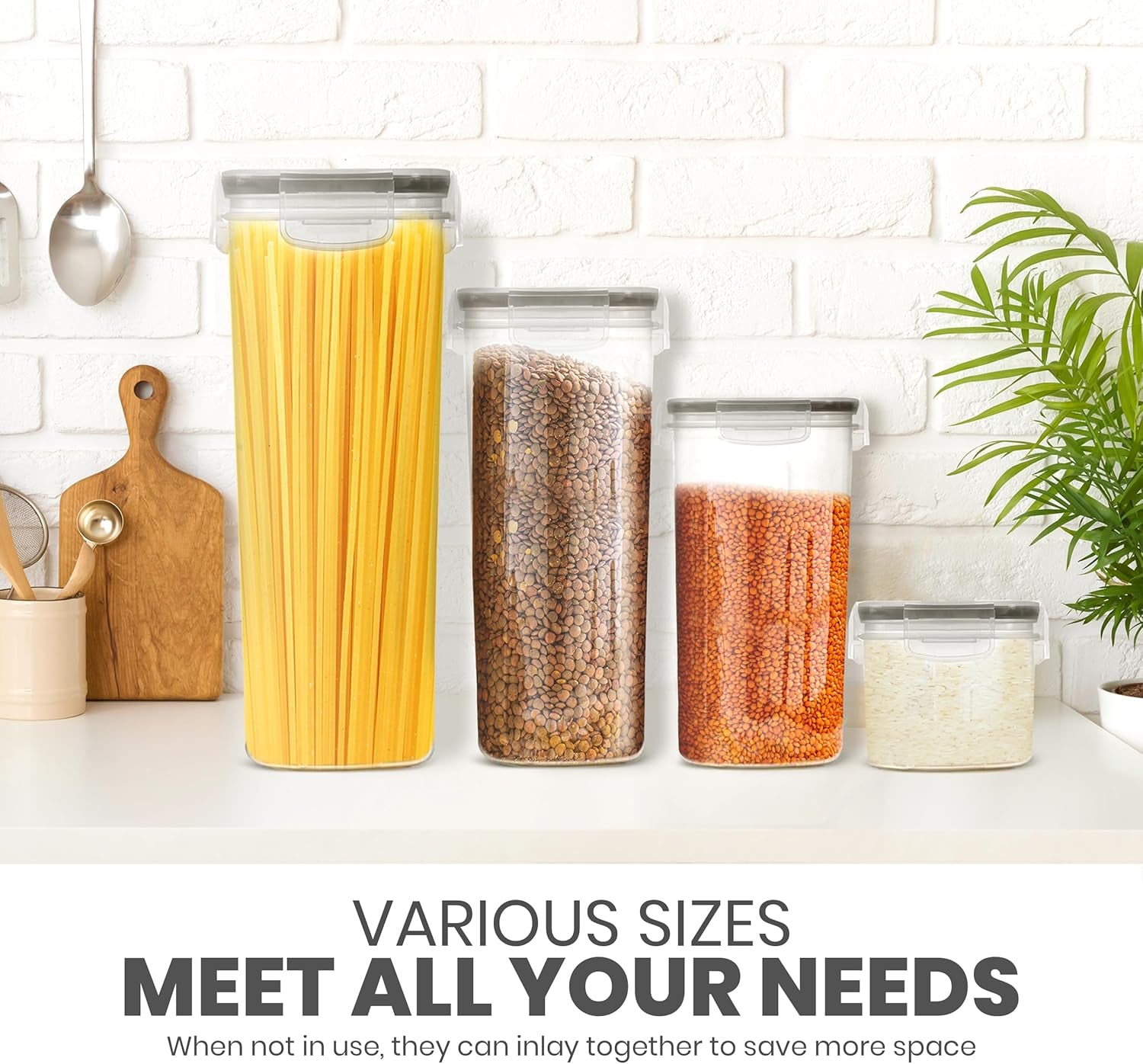 Airtight Food Storage Containers with Lids (24 Pack) - Pantry Organizers - Pantry Storage - for Cereal & More