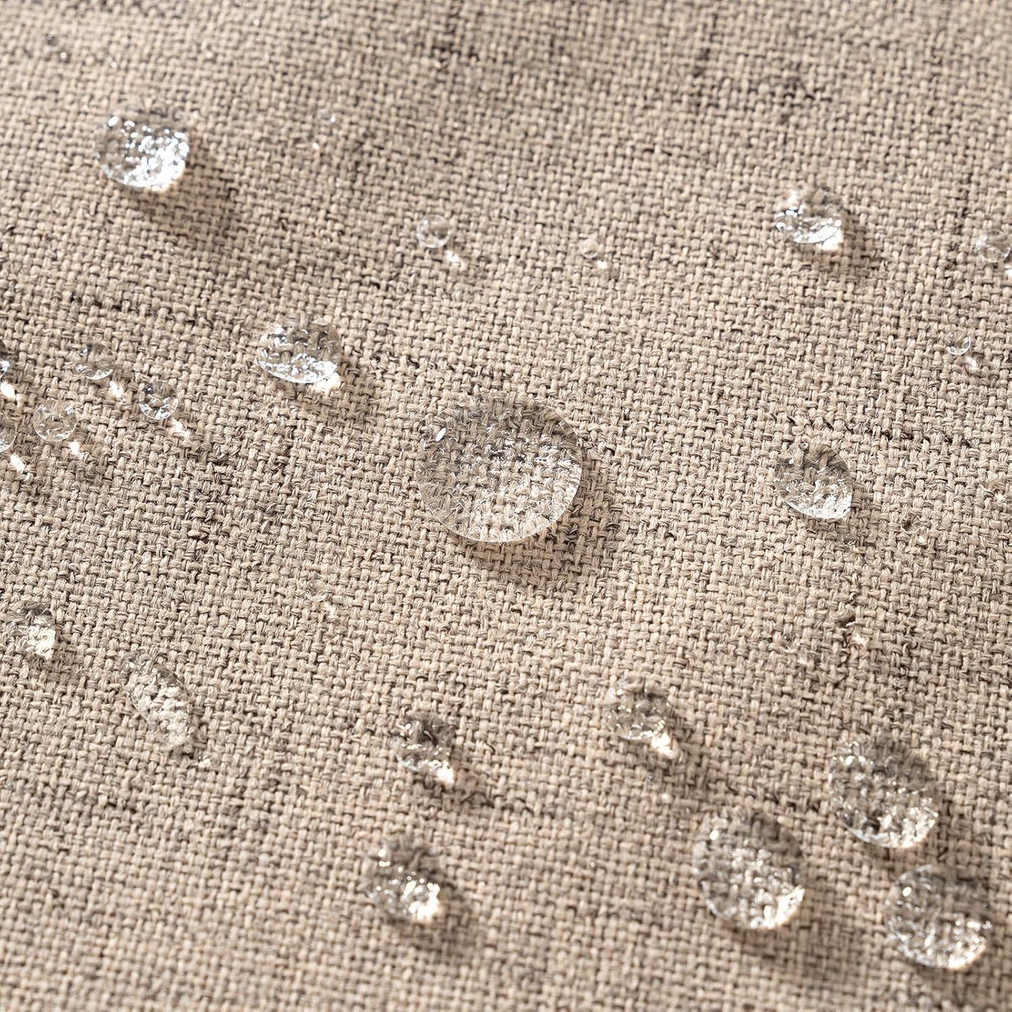 Pack of 2 Outdoor Throw Pillow Covers Waterproof Decorative Soft Pillowcases Linen Farmhouse Square Cushion Shams for Patio Balcony Couch Garden 20X20 Inch,Khaki