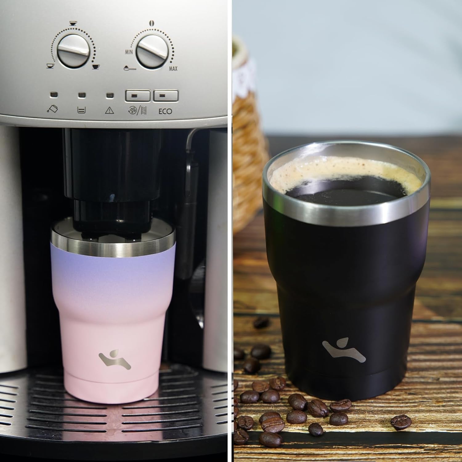 10 Oz Tumbler with Handle and 2 Straw 2 Lid, Insulated Water Bottle Stainless Steel Vacuum Cup Reusable Travel Mug,Matcha Green