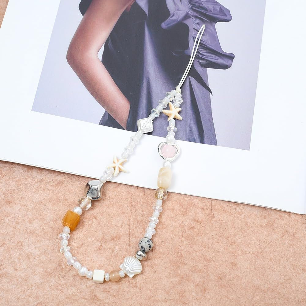 Beaded Camera Wrist Strap Cute Digital Camera Charm Lanyard Phone Charms Strap Beaded Camera Chain for Phone Bag Keychain