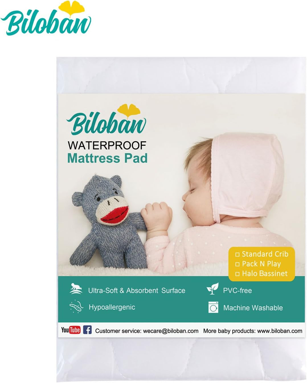 Bassinet Mattress Cover Compatible with Halo Bassinest Swivel Sleeper Bassinet Mattress Only, Waterproof and Soft White