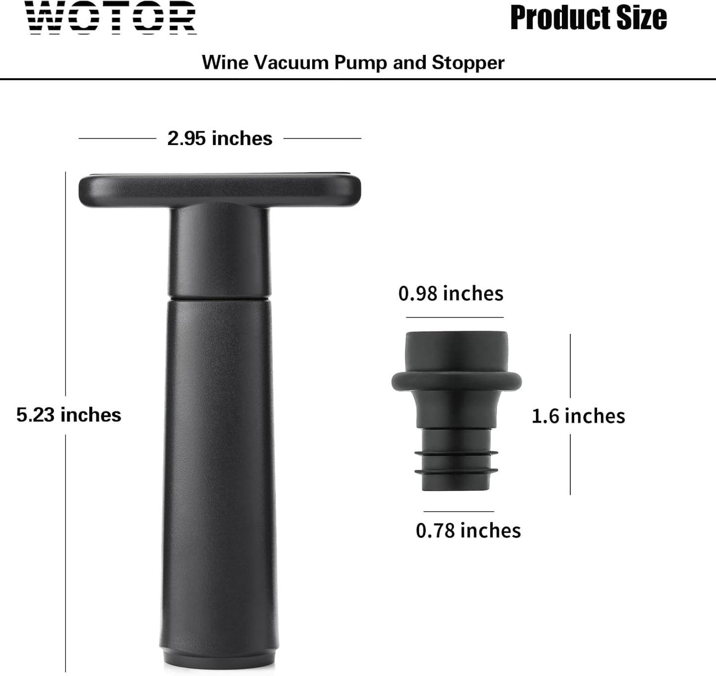 Wine Saver Vacuum Pump with 20 Stoppers, Wine Stopper & Preserver, Reusable Bottle Sealer Keeps Fresh, Ideal Accessories Gift (Flat Handle)