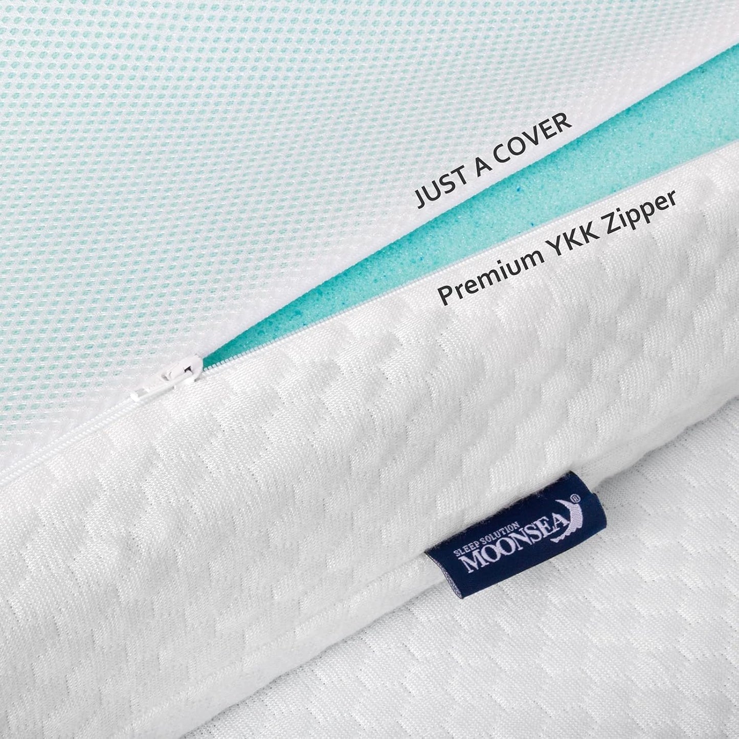Mattress Topper Cover (Cover Only) Twin Size, 3-4 Inch Zippered Viscose Made from Bamboo Cover for Latex Mattress Topper, Removable Memory Foam Mattress Topper Cover with Straps