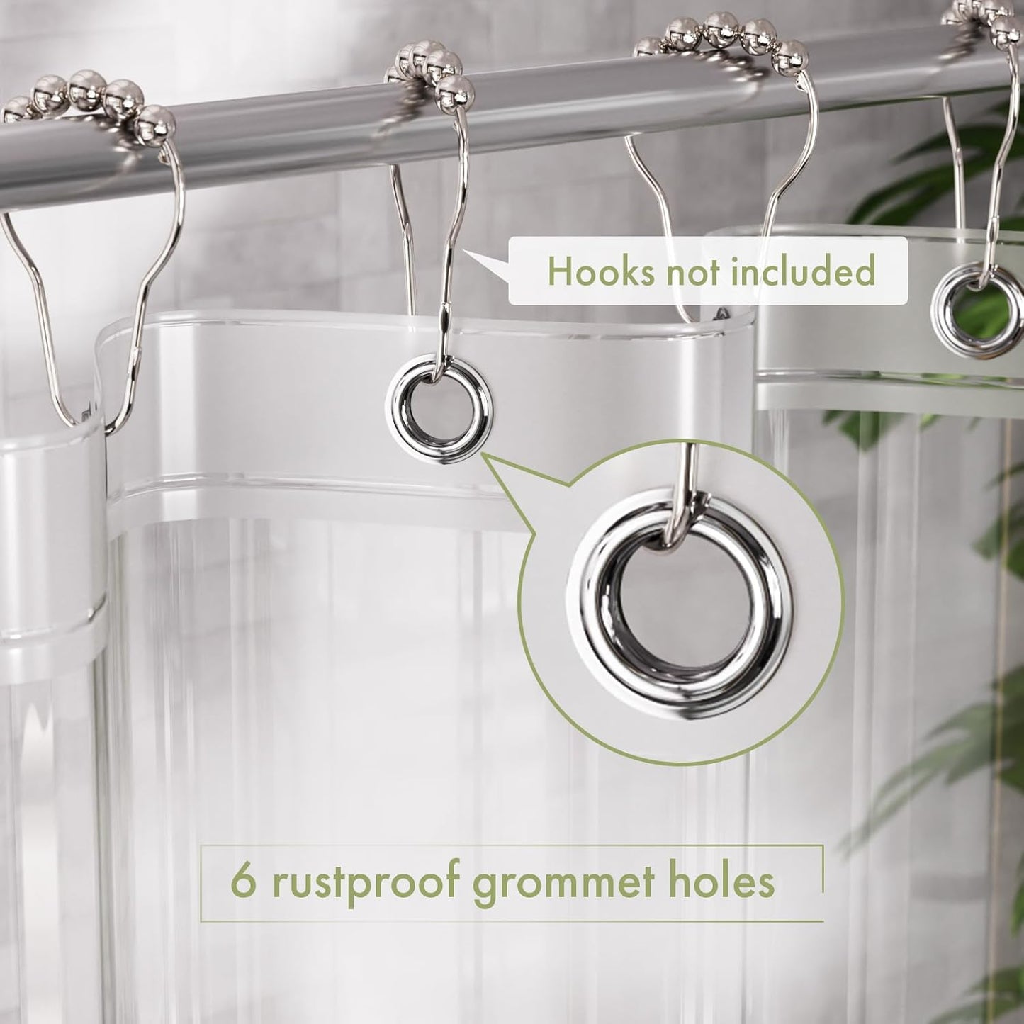 Small Shower Curtain Liner, 36X72 Stall Plastic Clear Shower Curtain Liner, PEVA Cute Narrow Shower Liner, Stand up Shower Curtain Liners with 2 Magnets and 6 Rustproof Grommet Holes