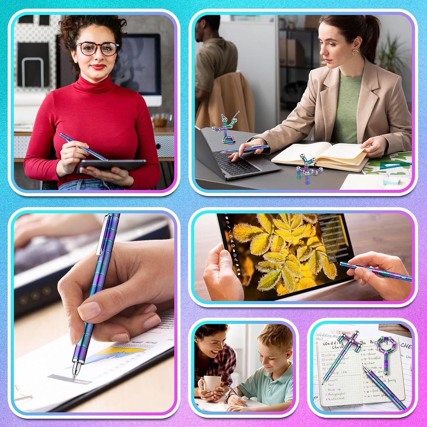 Magnetic Fidget Pen - Stress Relief Writing Tool and Decompression Toy, Ideal Gift for Teens and Family
