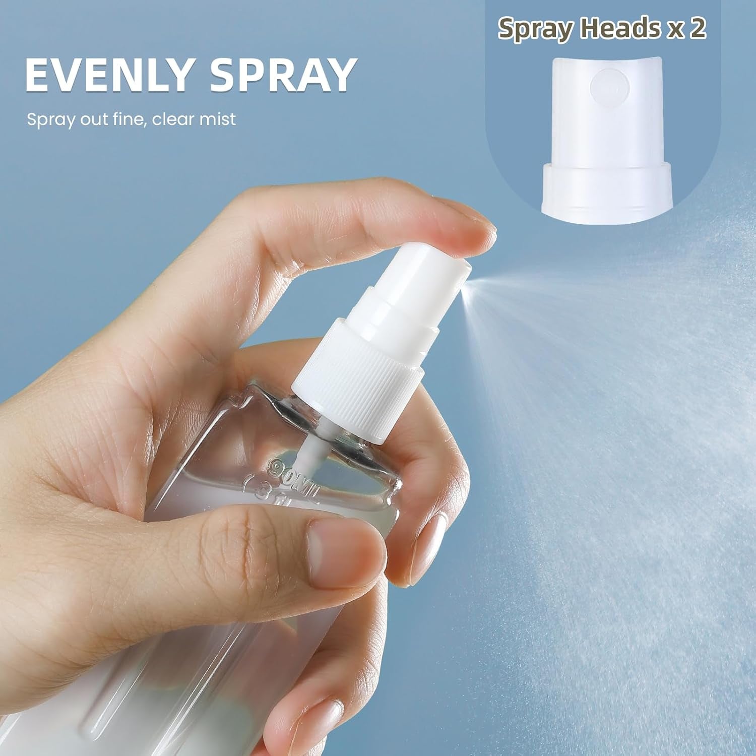 3Oz Travel Bottles Set, Tsa Approved Portable Travel Containers for Shampoo Liquid with Labels, Containers Dispenser Set - Blue