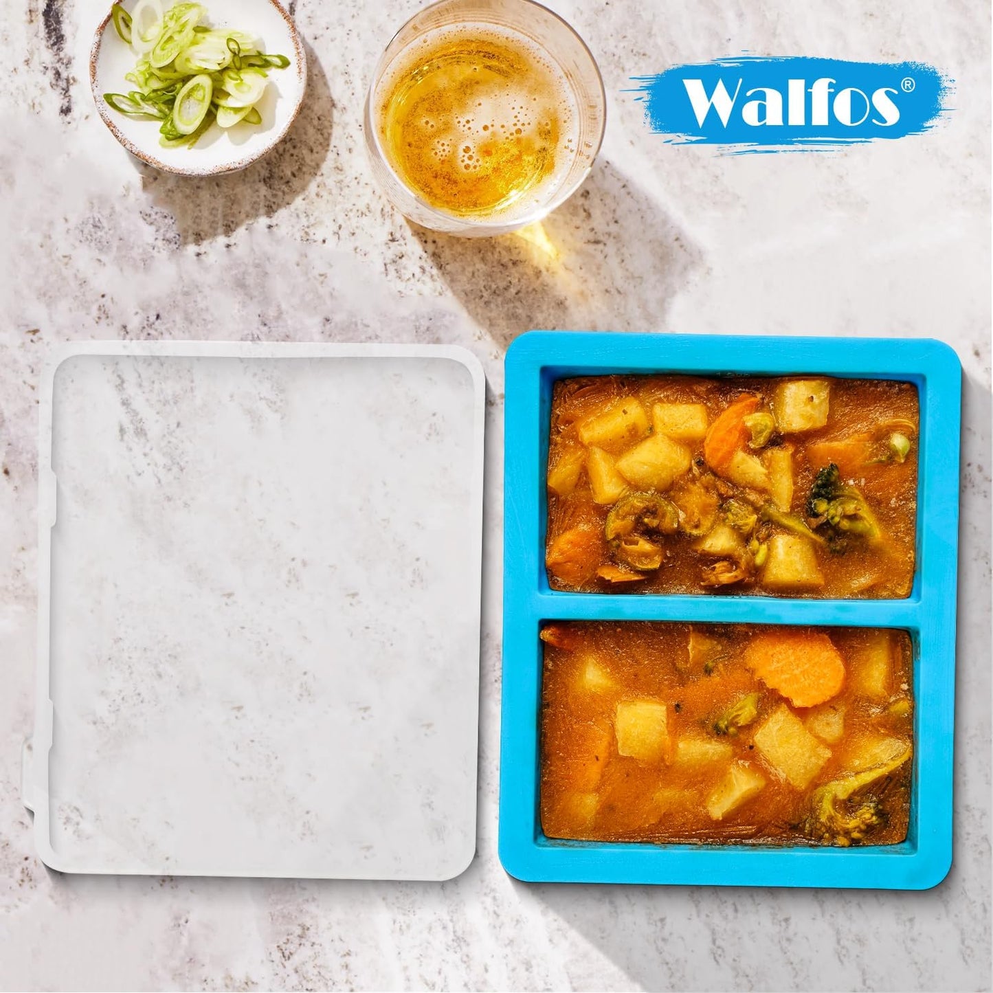 1 Pack Plastic Lids, Food Storage Container Lids Plastic Lid Square Food Storage Container Lid Suitable for Freezing Tray Set