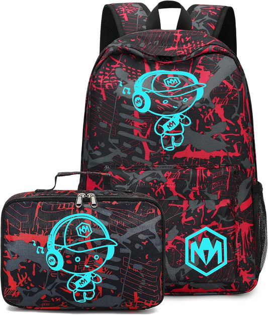 Preschool Backpack Kids Kindergarten Backpack with Lunch Box School Book Bags for Elementary Primary Schooler