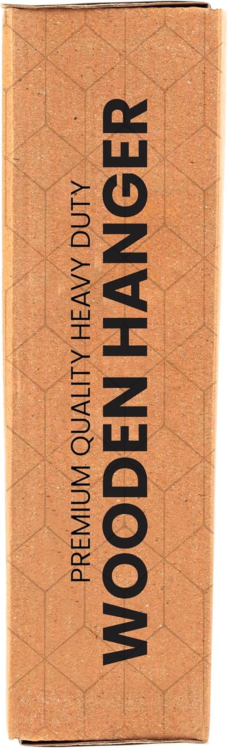 Premium Wooden Hangers 20 Pack - Durable & Slim Coat Hanger - Suit Hanger with 360-Degree Rotatable Hook - Wood Hangers with Shoulder Grooves (Natural Color)