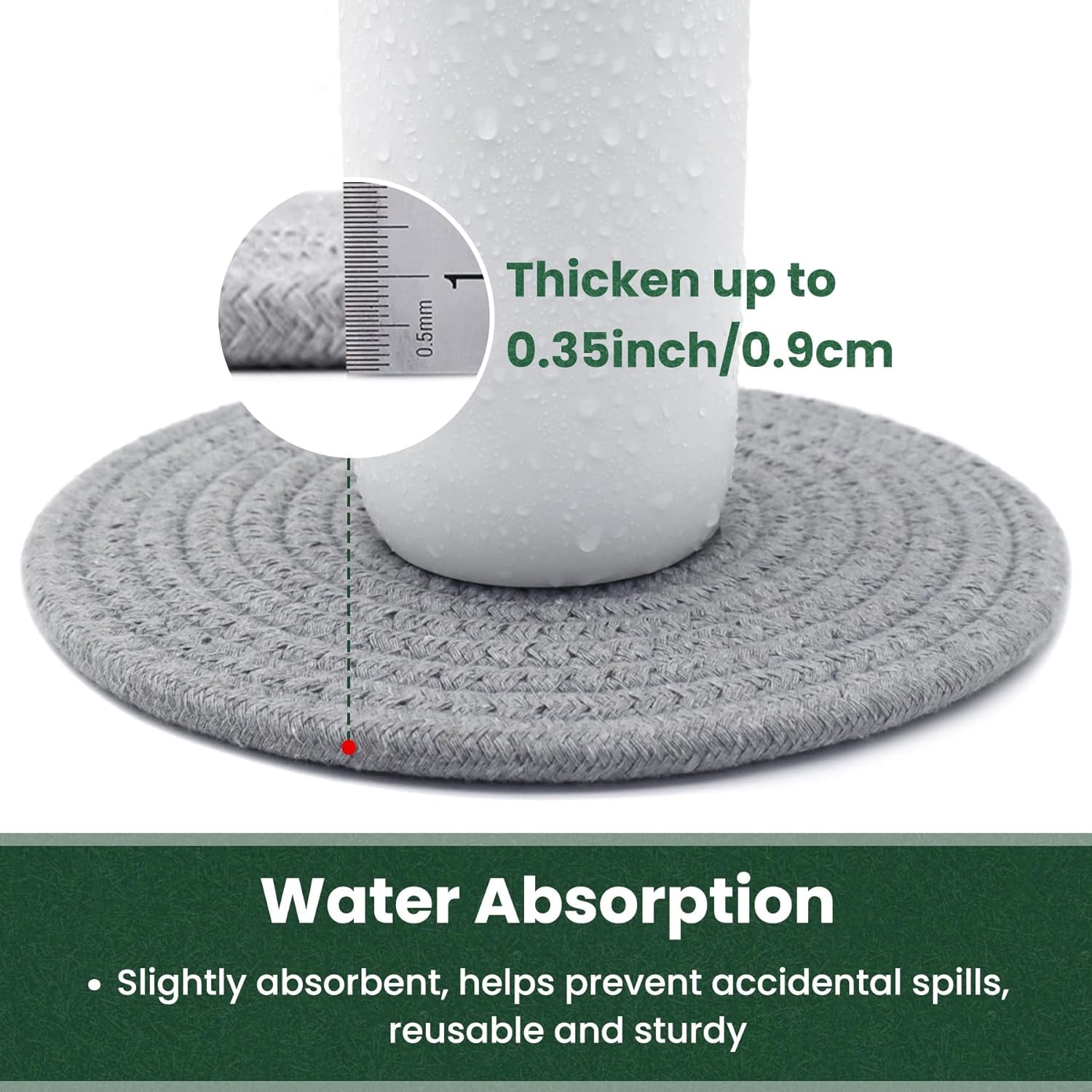 8 Inch Trivets for Hot Dishes, Hot Pots and Pans, Thick Heat Resistant Large Coaster for Kitchen, Hot Pads, Kitchen Essentials, Kitchen Decor for Table & Countertop, 6 Pcs