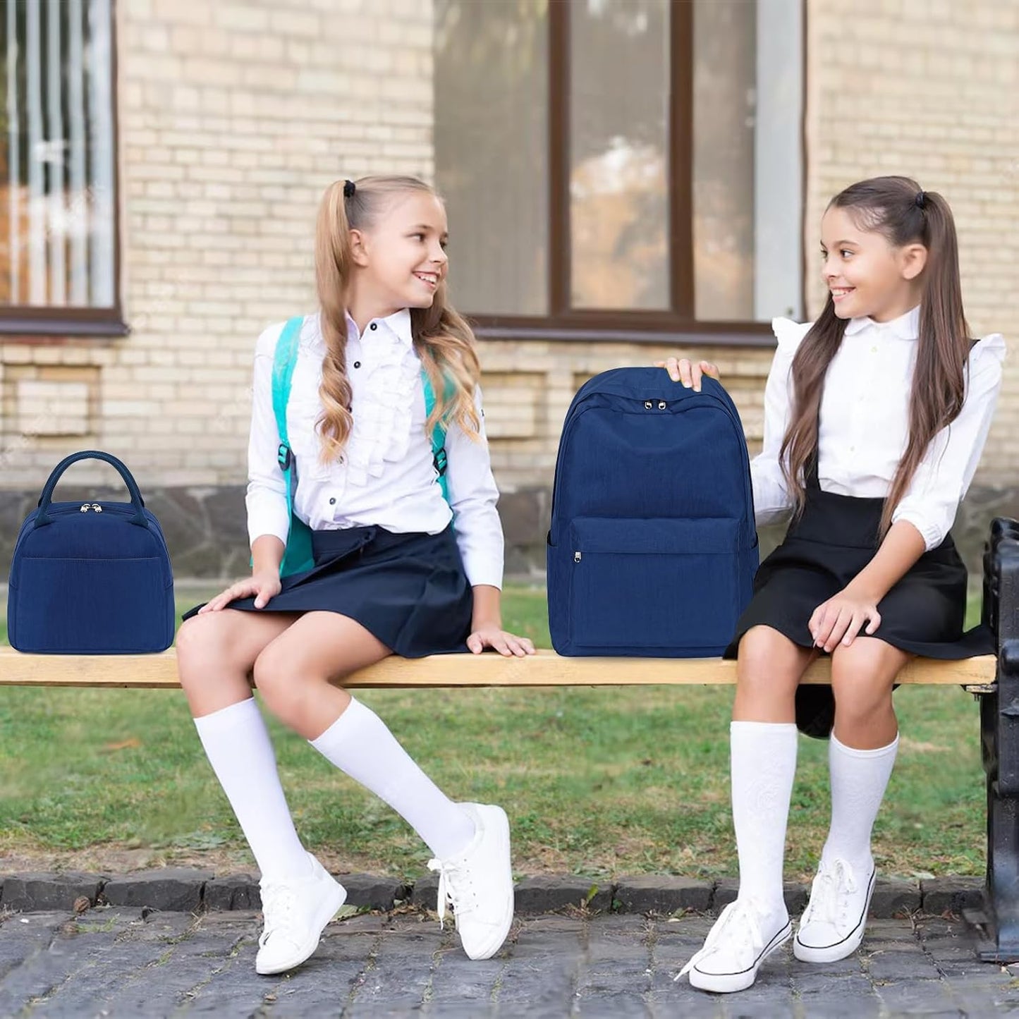 Teens Backpack Set Girls School Backpack Lunch Box Pencil Bags Student Bookbags 3 in 1