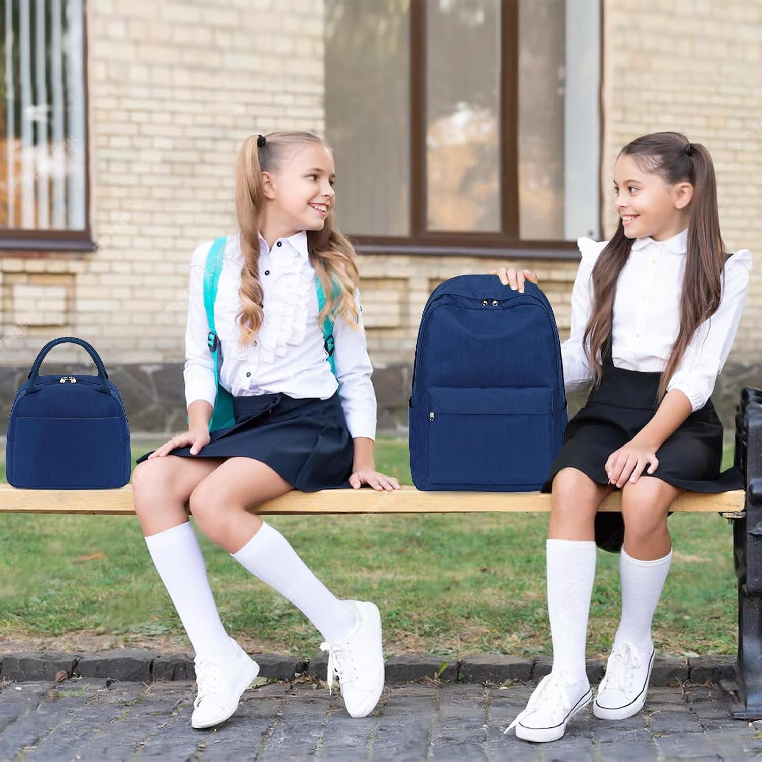 Teens Backpack Set Girls School Backpack Lunch Box Pencil Bags Student Bookbags 3 in 1