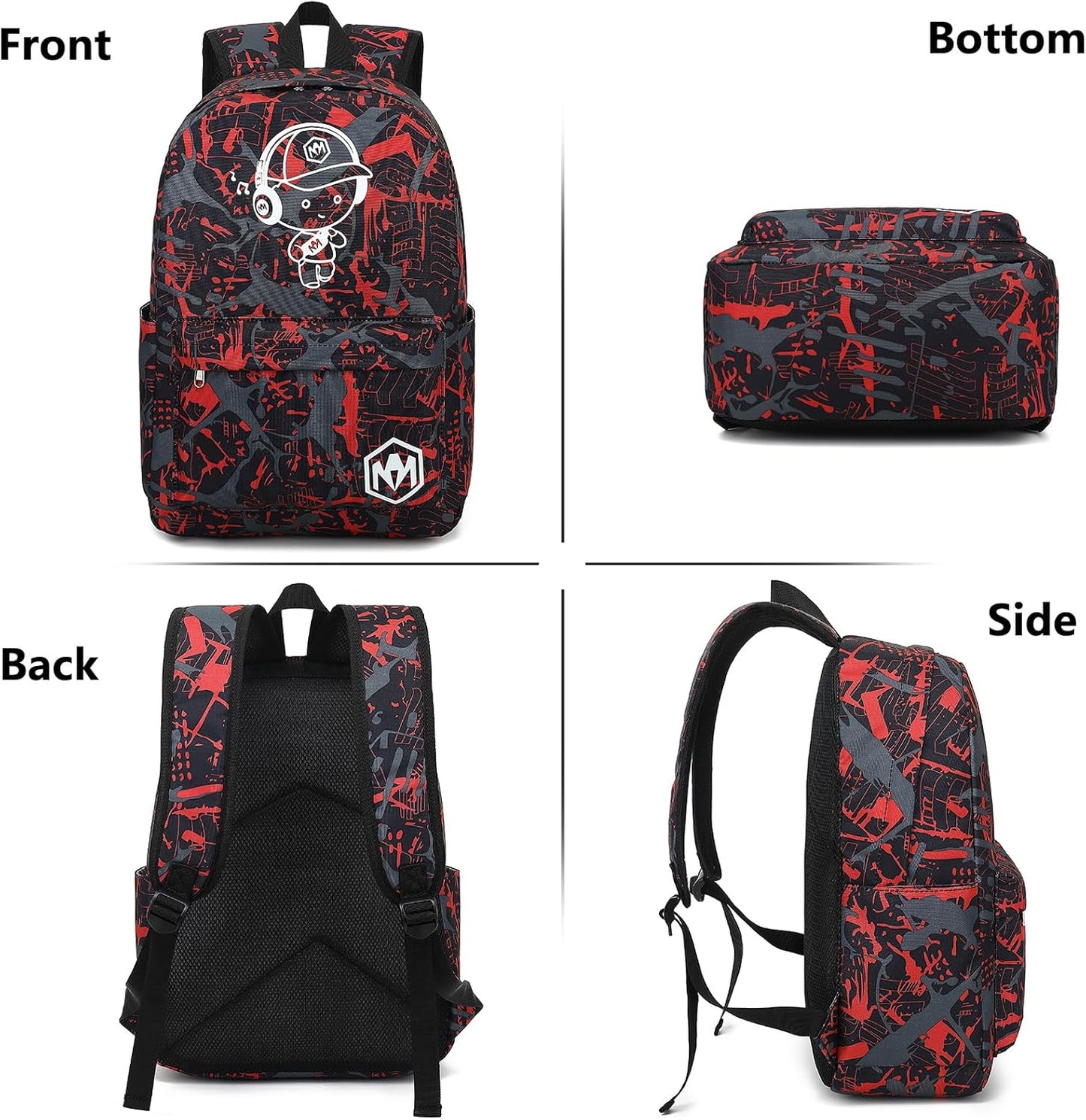 Preschool Backpack Kids Kindergarten Backpack with Lunch Box School Book Bags for Elementary Primary Schooler