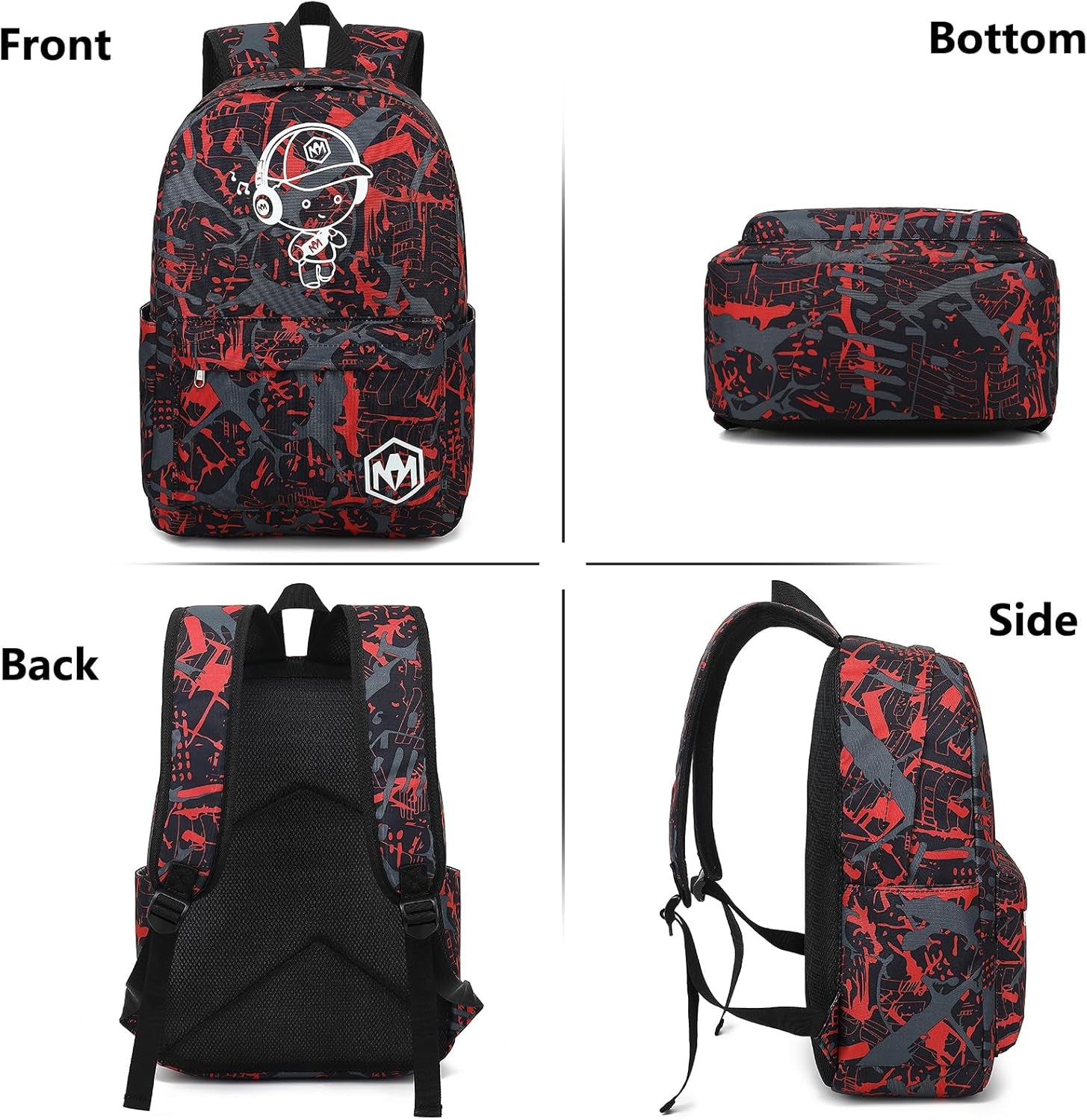 Preschool Backpack Kids Kindergarten Backpack with Lunch Box School Book Bags for Elementary Primary Schooler